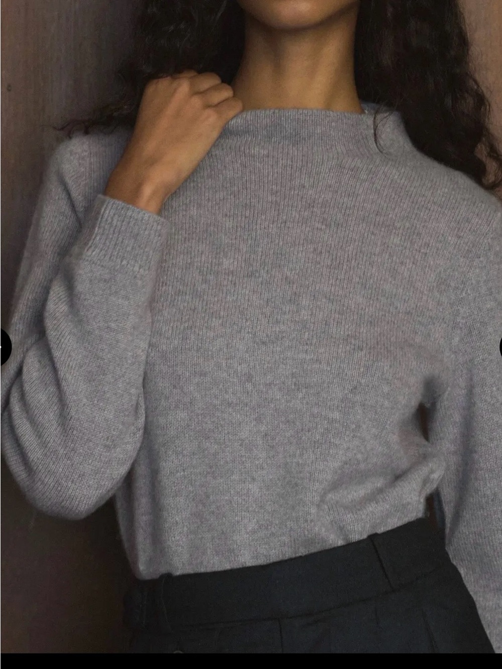 DÔEN MAIRE 100% CASHMERE sweater in Cloud Grey size XL X- Large NWT